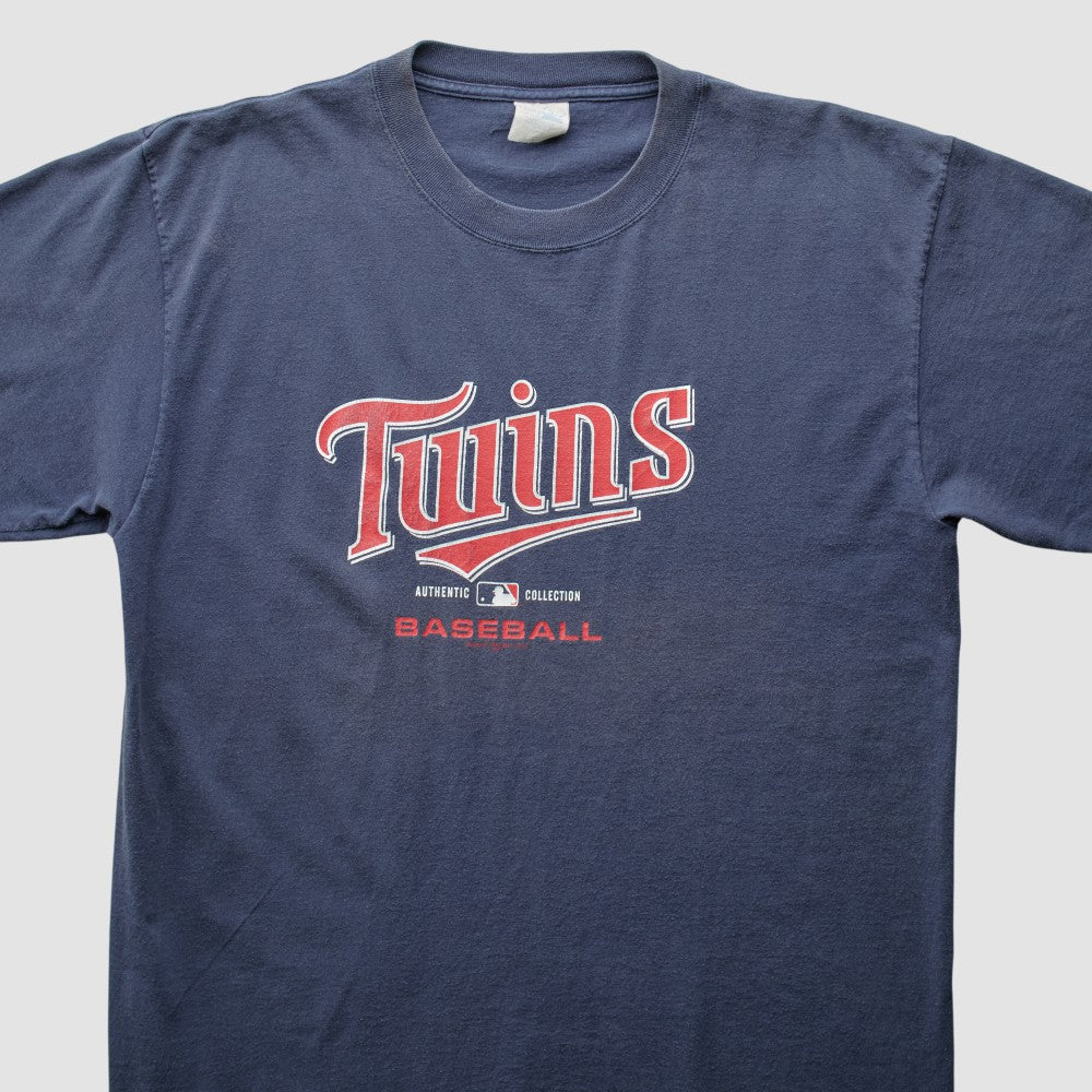 Minnesota Twins Majestic 2000s T-Shirt Navy Vintage