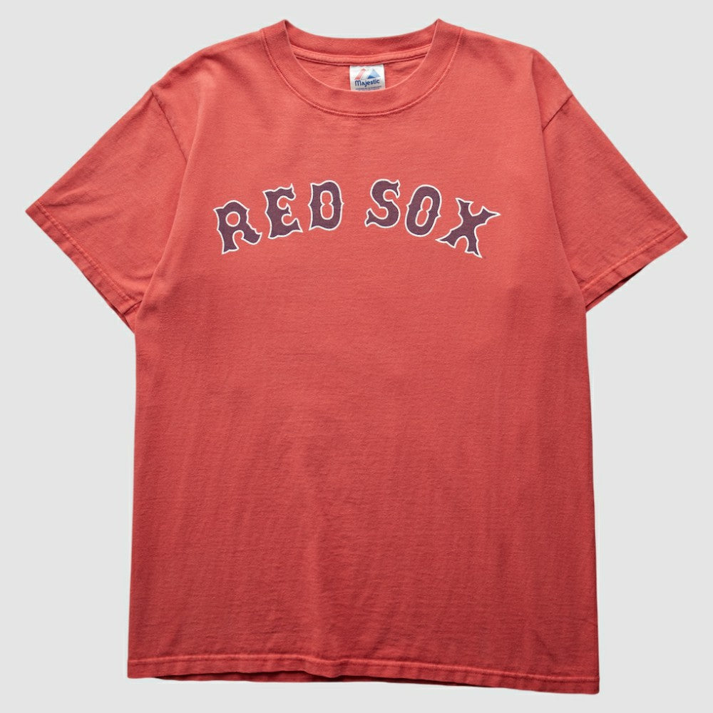Boston Red Sox Majestic 2000s T-Shirt Red Vintage