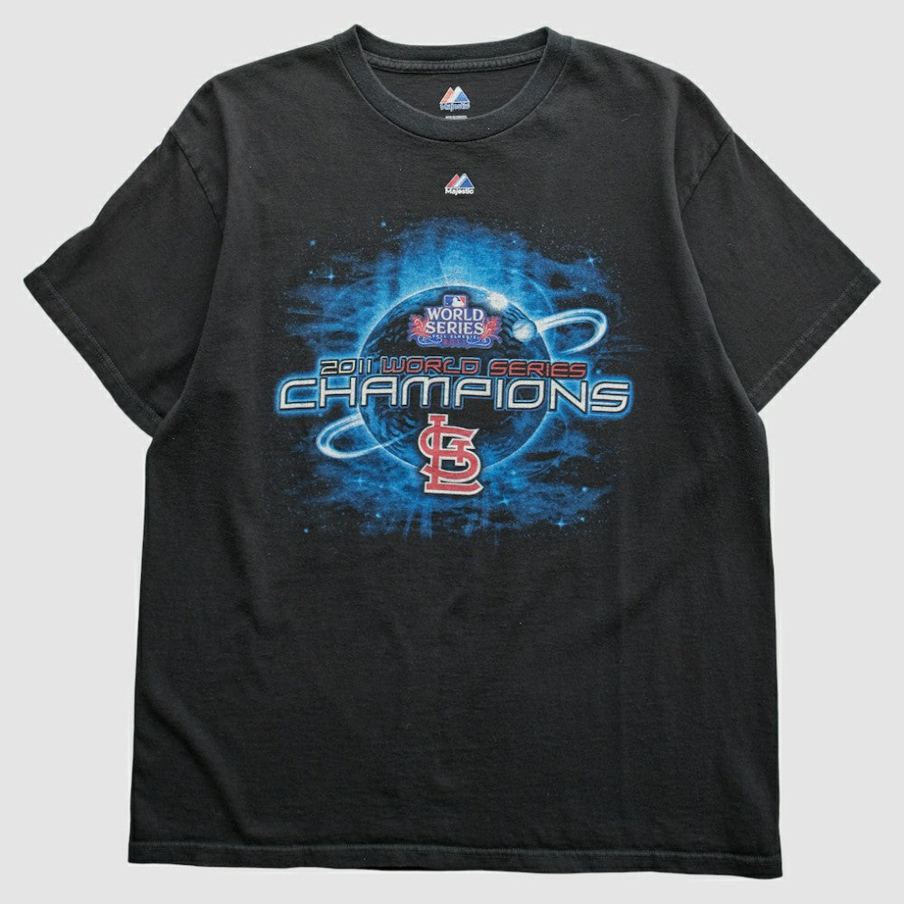 St. Louis Cardinals Majestic 2011 T-Shirt Black Vintage