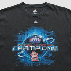 St. Louis Cardinals Majestic 2011 T-Shirt Black Vintage