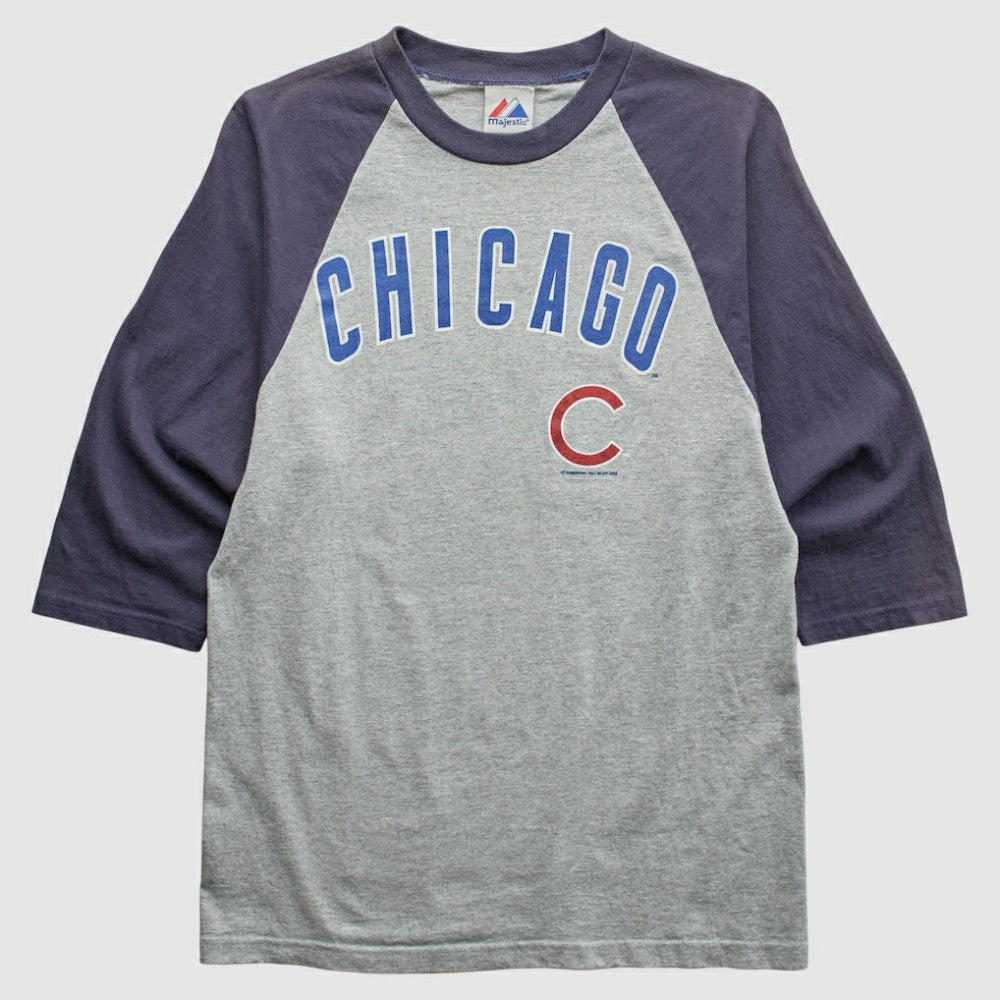 Chicago Cubs Majestic 2008 T-Shirt Heather Gray Vintage