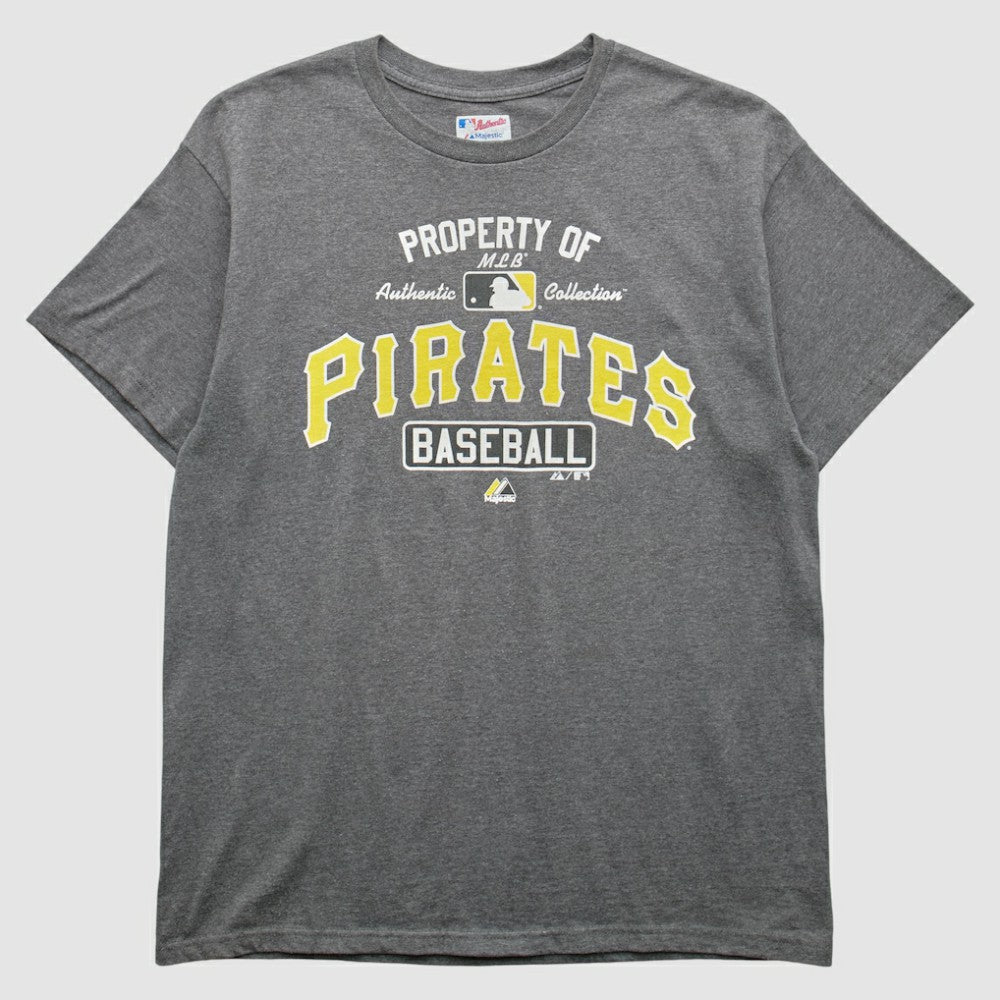 Pittsburgh Pirates Majestic 2000s T-Shirt Gray Vintage