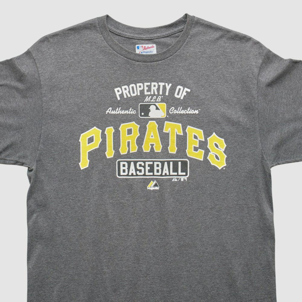 Pittsburgh Pirates Majestic 2000s T-Shirt Gray Vintage