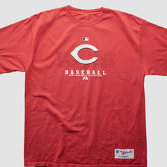 Cincinnati Reds Majestic 2000s T-Shirt Red Vintage