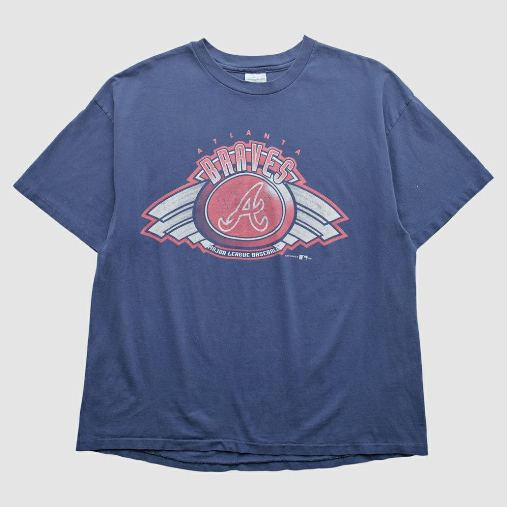 Atlanta Braves Hanes 1997 T-Shirt Navy Vintage