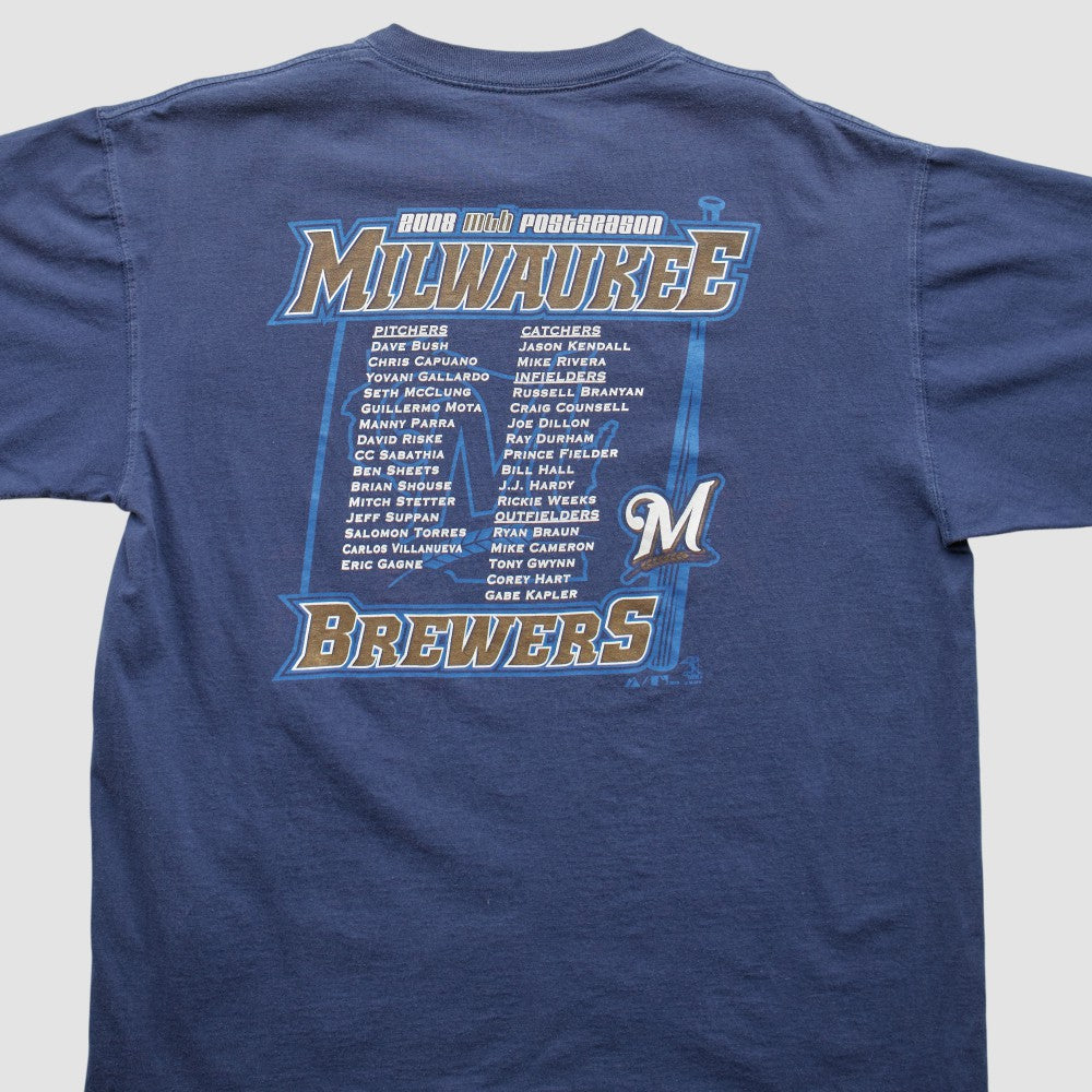 Milwaukee Brewers 2008 T-Shirt Navy Vintage