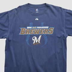 Milwaukee Brewers 2008 T-Shirt Navy Vintage