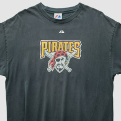 Pittsburgh Pirates Majestic 2010 T-Shirt Black Vintage