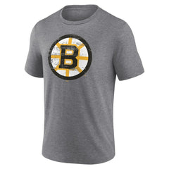 Boston Bruins Heritage Custom Tri-Blend T-Shirt Gray