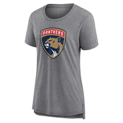 Florida Panthers Women's Heritage Custom Tri-Blend T-Shirt Gray