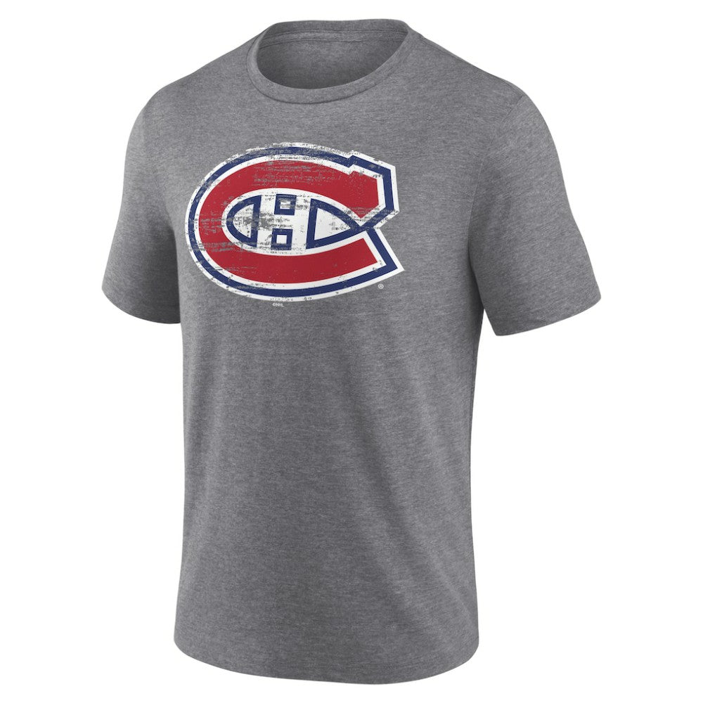 Montreal Canadiens Heritage Custom Tri-Blend T-Shirt Gray
