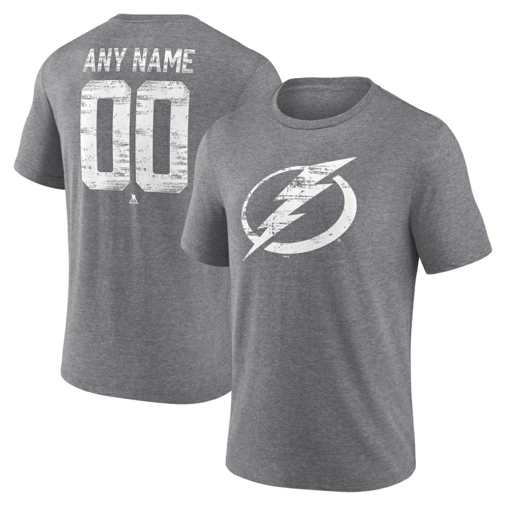 Tampa Bay Lightning Heritage Custom Tri-Blend T-Shirt Gray