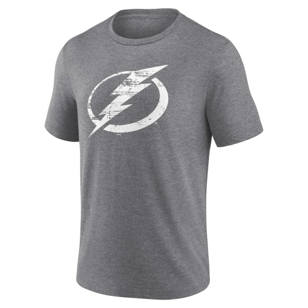 Tampa Bay Lightning Heritage Custom Tri-Blend T-Shirt Gray