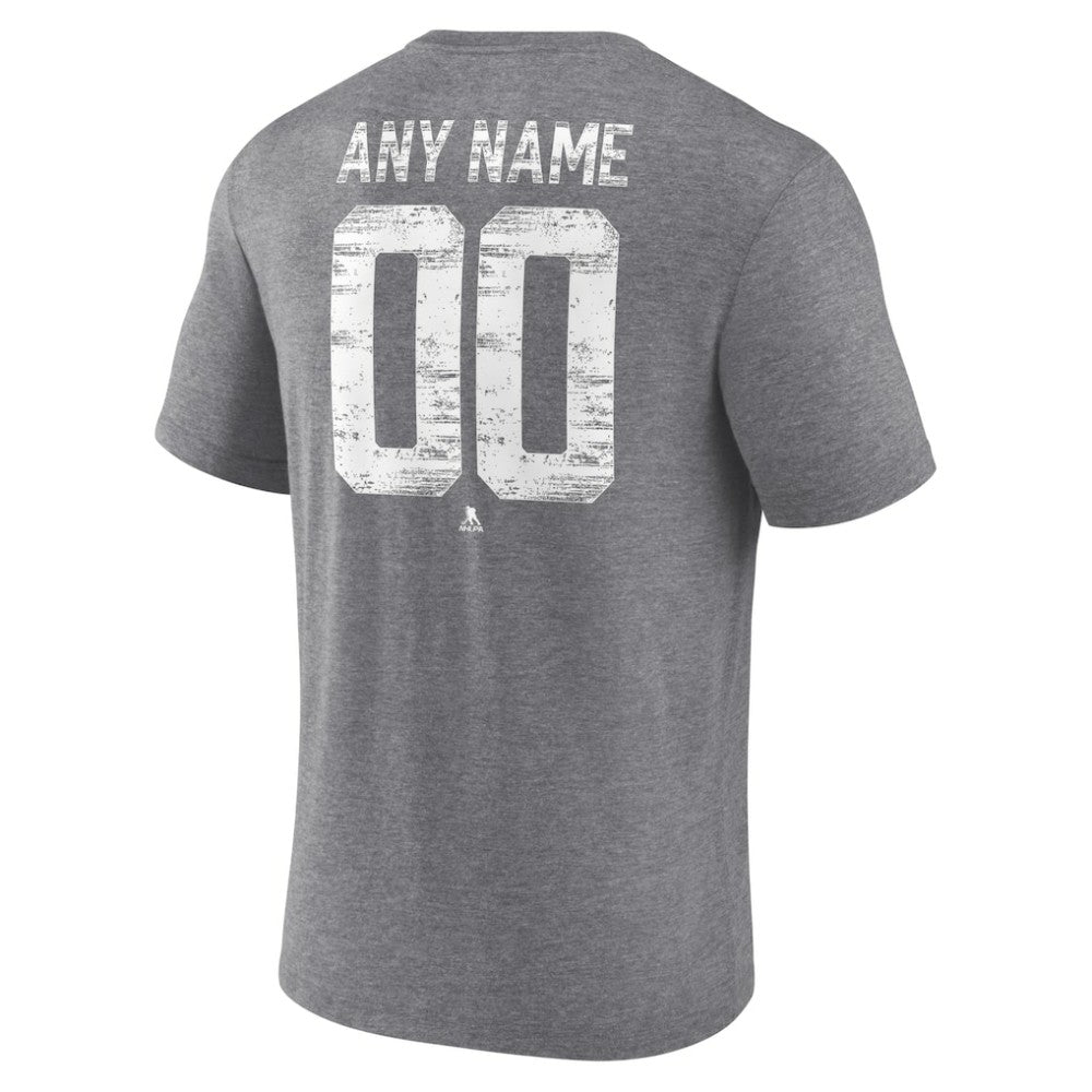 Tampa Bay Lightning Heritage Custom Tri-Blend T-Shirt Gray
