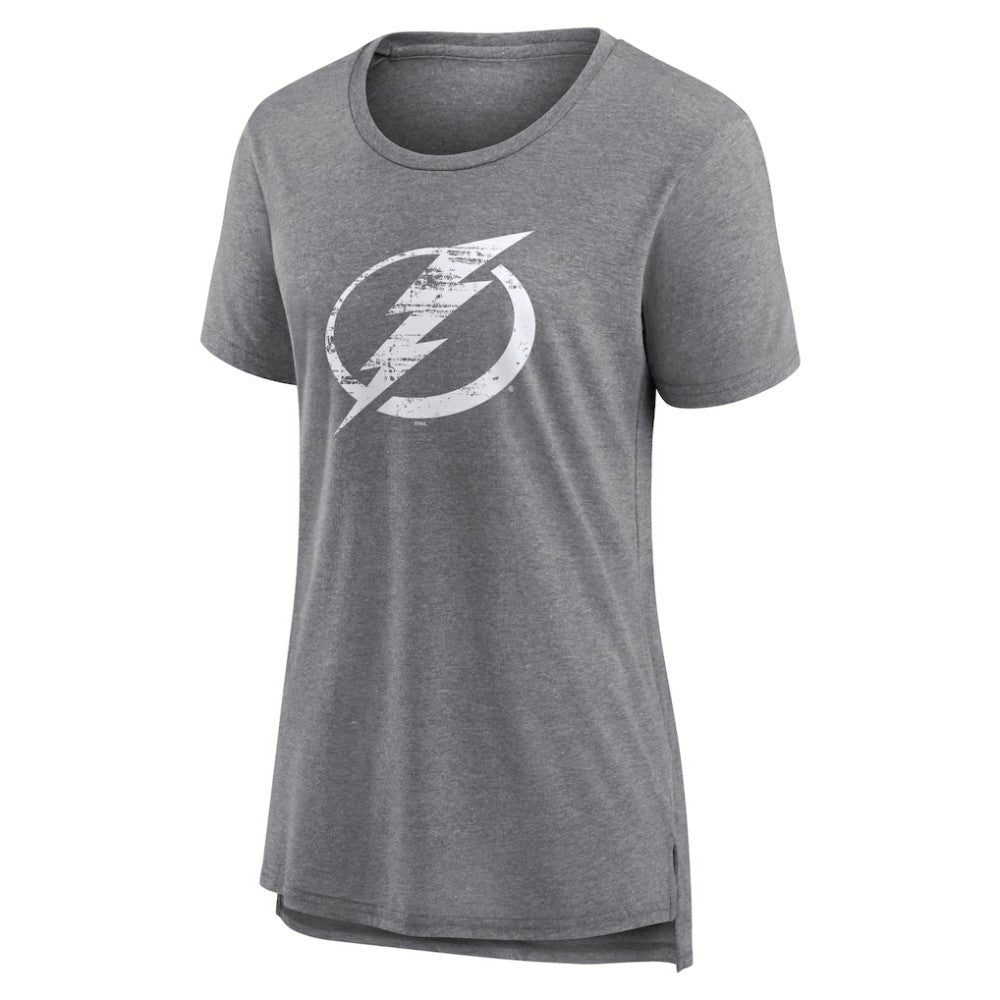 Tampa Bay Lightning Women's Heritage Custom Tri-Blend T-Shirt Gray