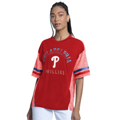 Philadelphia Phillies G-III 4Her by Carl Banks Women's Off-Season Oversized Top Red