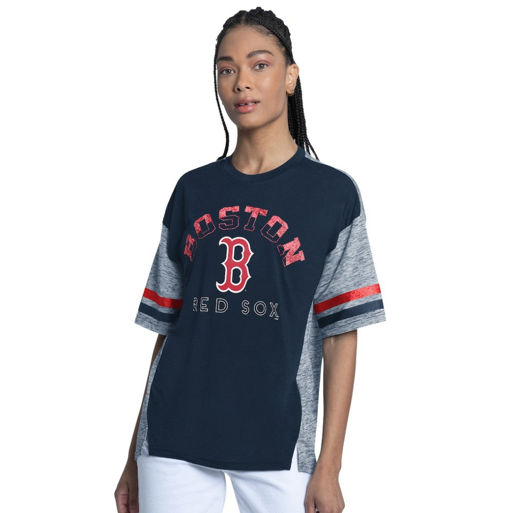 Boston Red Sox G-III 4Her by Carl Banks Women's Off-Season Oversized Top Navy