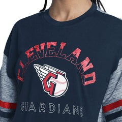 Cleveland Guardians G-III 4Her by Carl Banks Women's Off-Season Oversized Top Navy