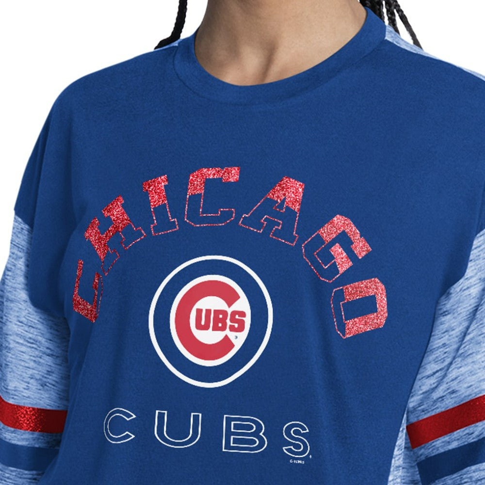 Chicago Cubs G-III 4Her by Carl Banks Women's Off-Season Oversized Top Royal