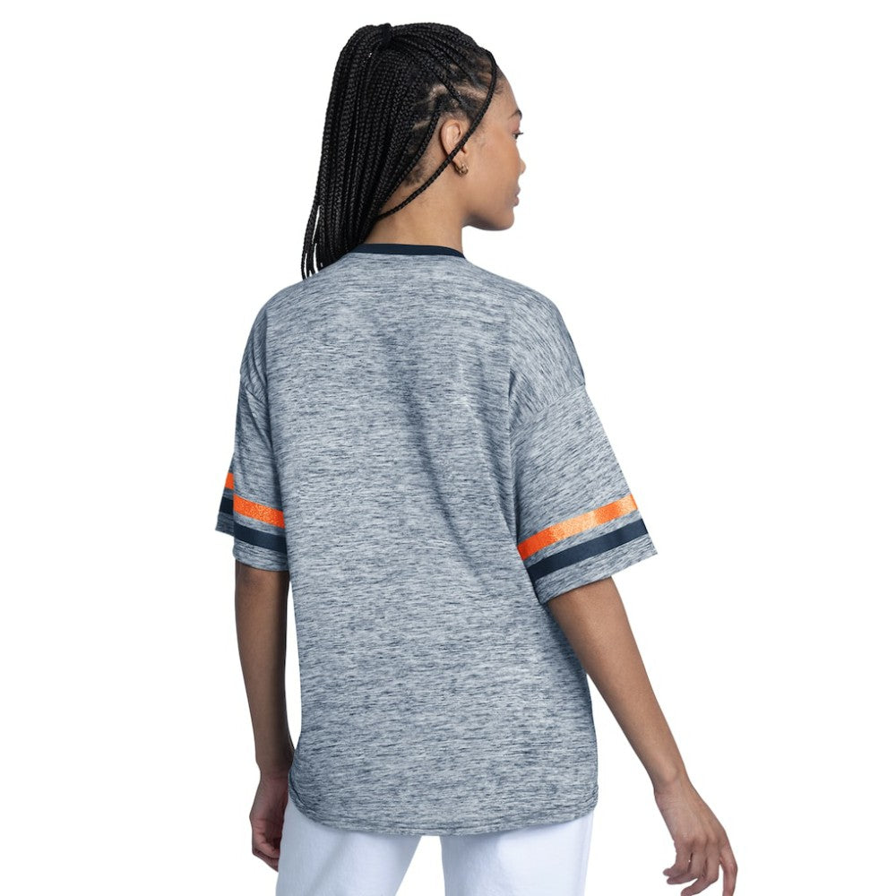 Detroit Tigers G-III 4Her by Carl Banks Women's Off-Season Oversized Top Navy