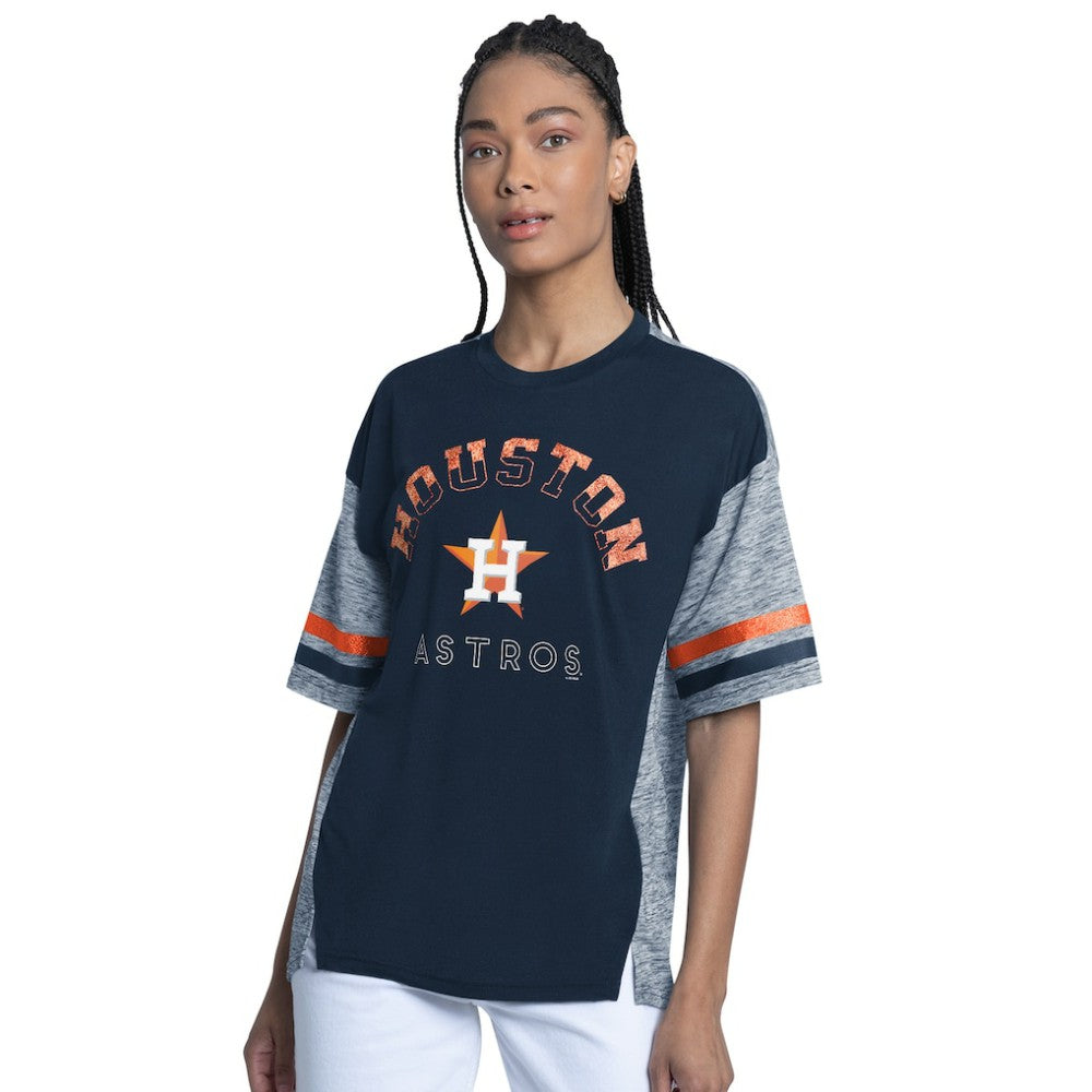 Houston Astros G-III 4Her by Carl Banks Women's Off-Season Oversized Top Navy
