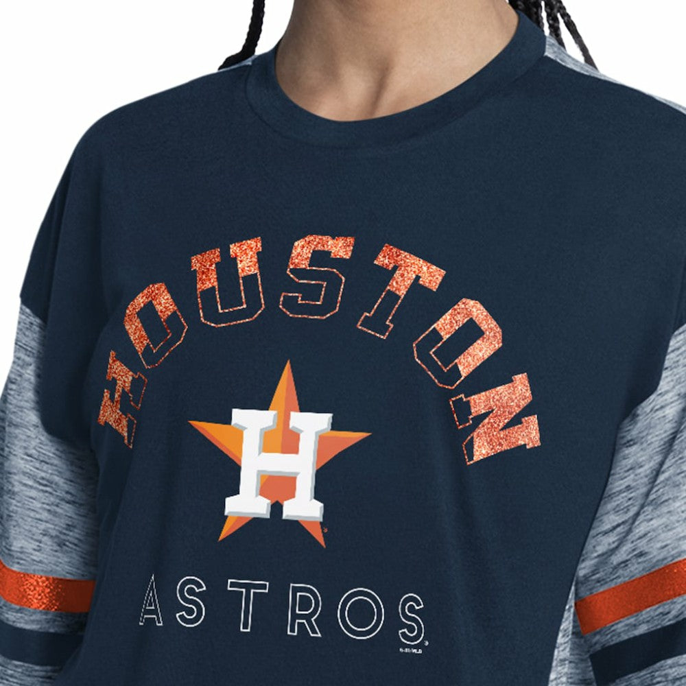 Houston Astros G-III 4Her by Carl Banks Women's Off-Season Oversized Top Navy