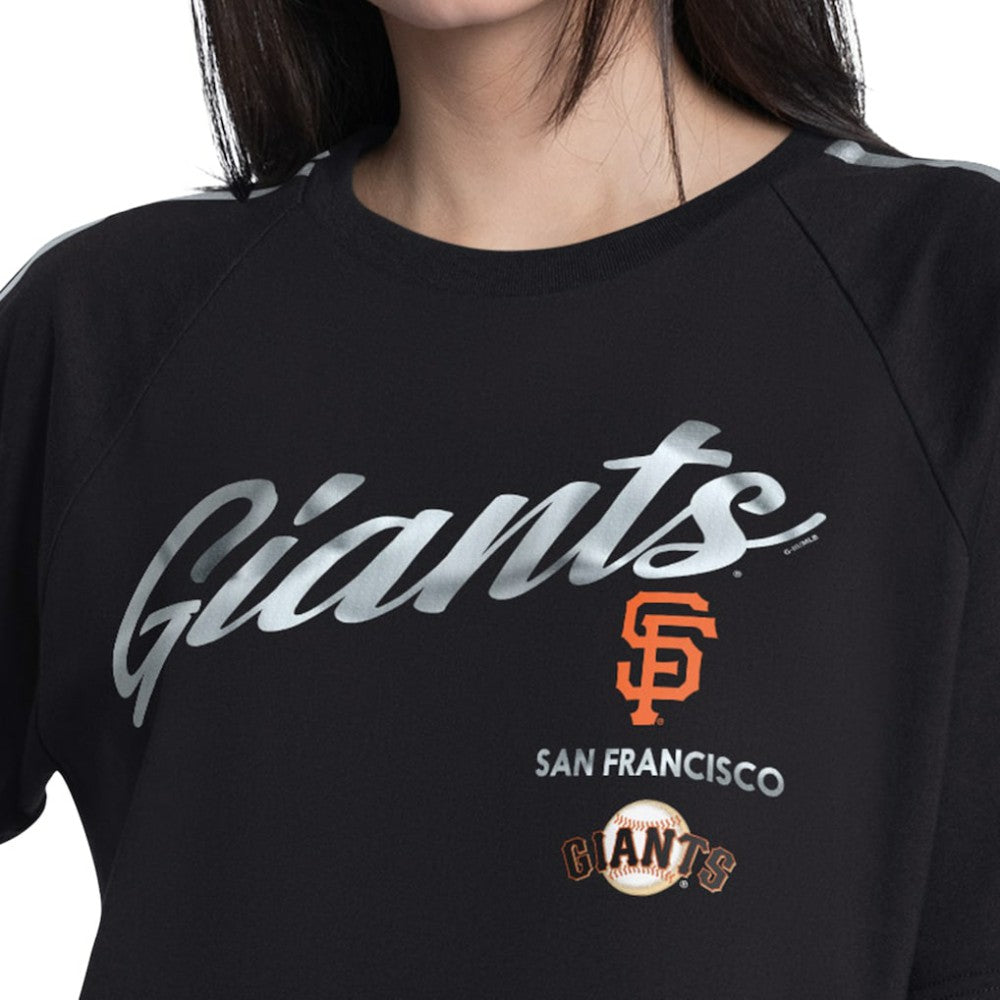 San Francisco Giants G-III 4Her by Carl Banks Women's Classic Play Cropped T-Shirt Black