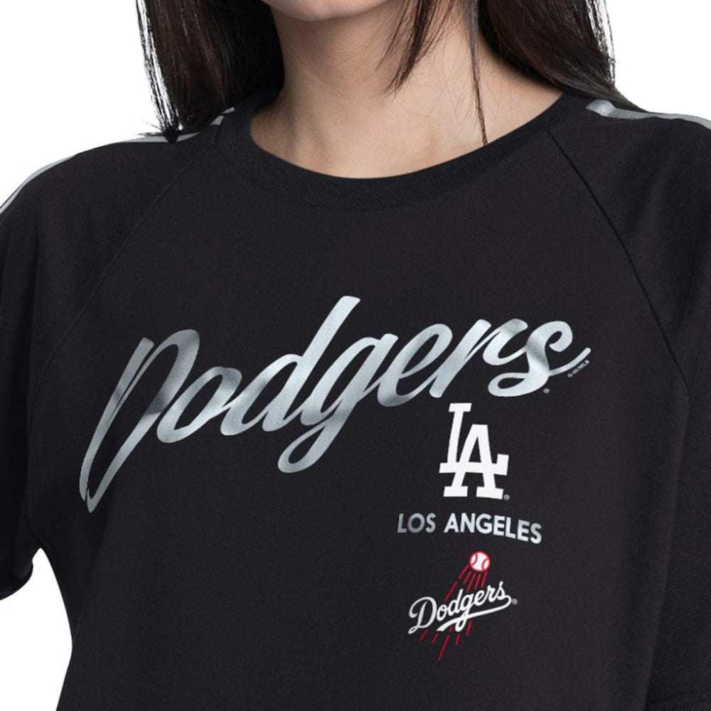 Los Angeles Dodgers G-III 4Her by Carl Banks Women's Classic Play Cropped T-Shirt Black