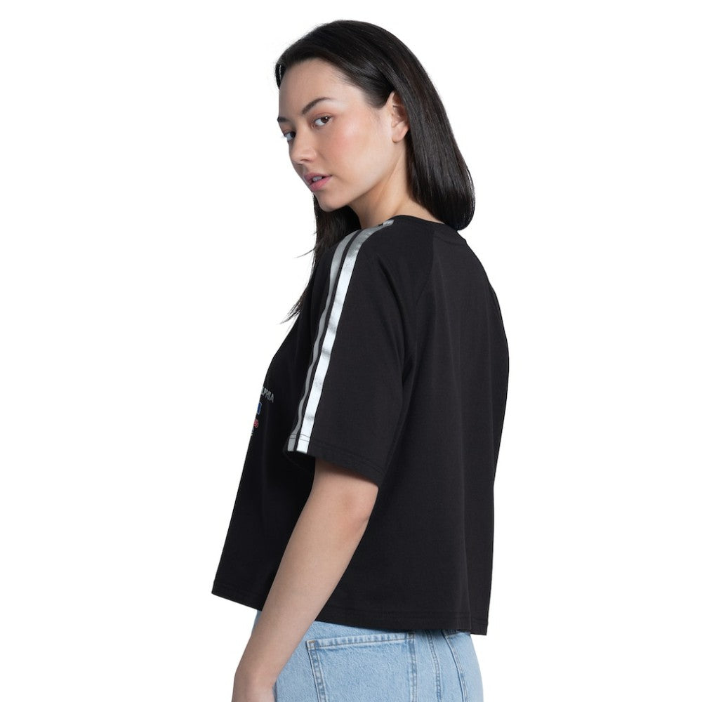 Philadelphia Phillies G-III 4Her by Carl Banks Women's Classic Play Cropped T-Shirt Black