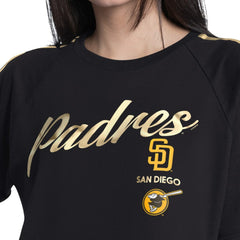San Diego Padres G-III 4Her by Carl Banks Women's Classic Play Cropped T-Shirt Black