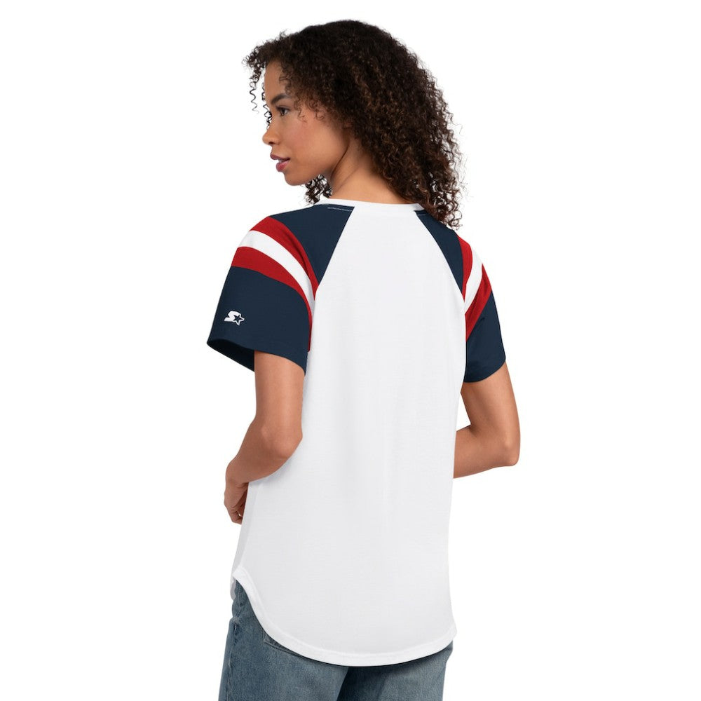 Atlanta Braves Starter Women's Game On Notch Neck T-Shirt White