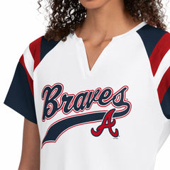 Atlanta Braves Starter Women's Game On Notch Neck T-Shirt White