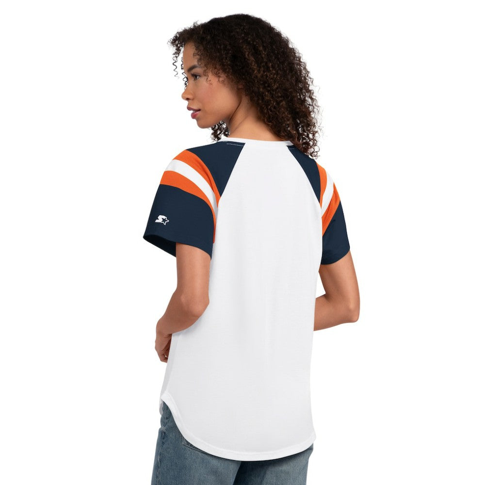 Detroit Tigers Starter Women's Game On Notch Neck T-Shirt White