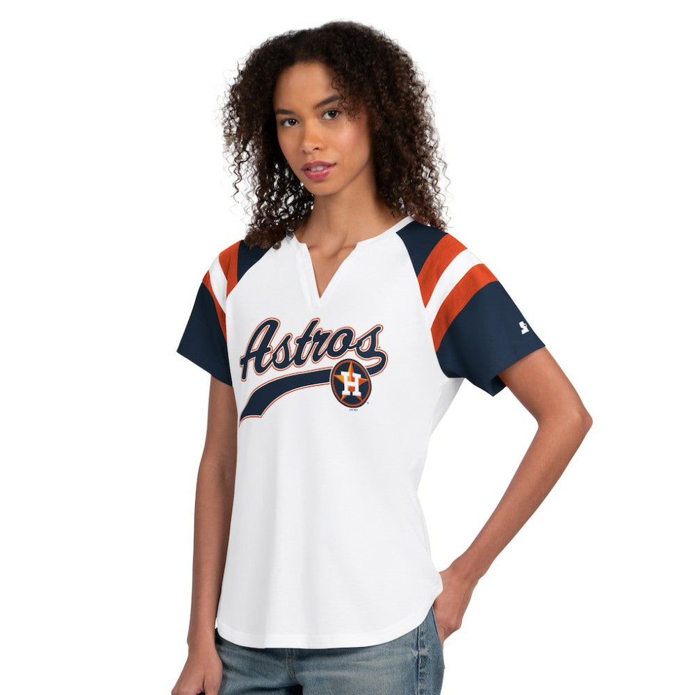 Houston Astros Starter Women's Game On Notch Neck T-Shirt White