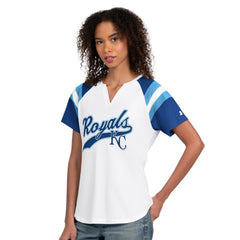 Kansas City Royals Starter Women's Game On Notch Neck T-Shirt White