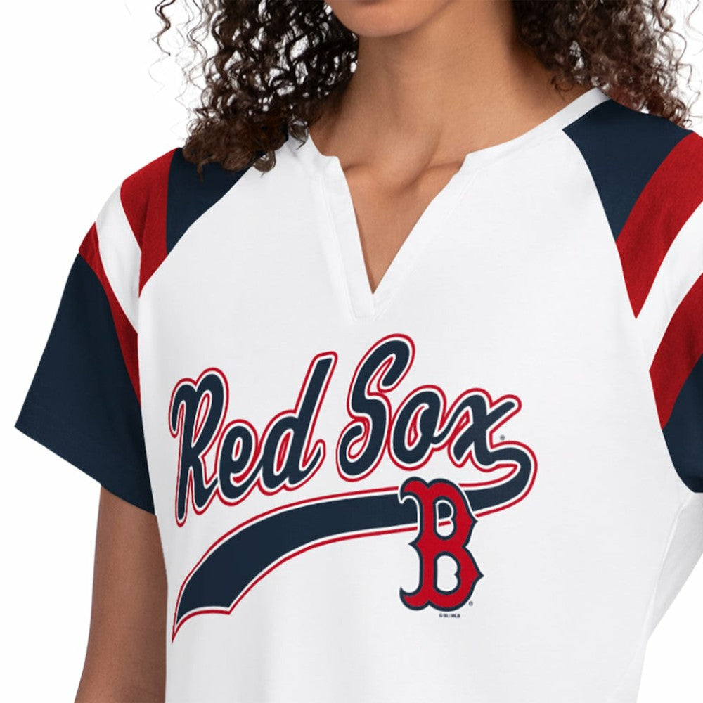 Boston Red Sox Starter Women's Game On Notch Neck T-Shirt White
