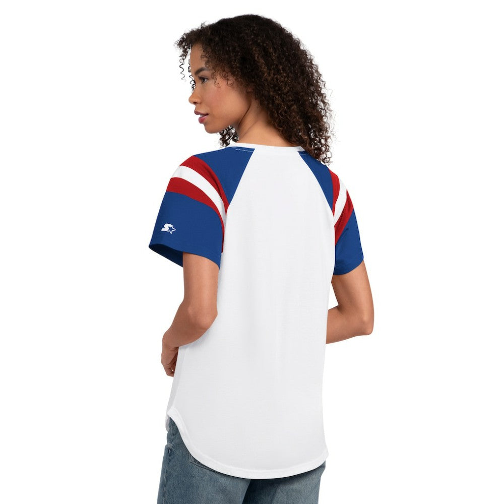 Chicago Cubs Starter Women's Game On Notch Neck T-Shirt White