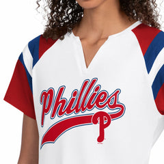 Philadelphia Phillies Starter Women's Game On Notch Neck T-Shirt White