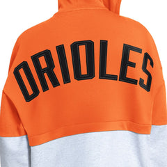 Baltimore Orioles Starter Women's Wishbone Full-Zip Hoodie Orange/Heather Gray