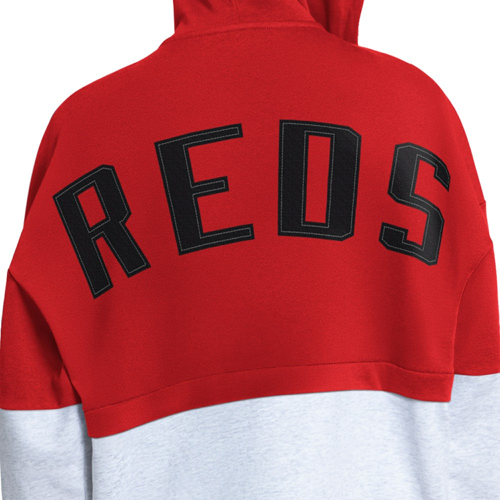 Cincinnati Reds Starter Women's Wishbone Full-Zip Hoodie Red/Heather Gray