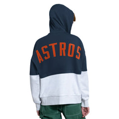Houston Astros Starter Women's Wishbone Full-Zip Hoodie Navy/Heather Gray