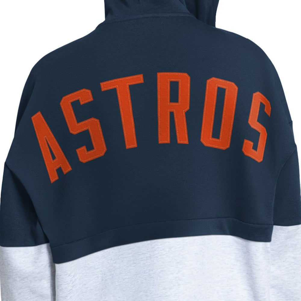 Houston Astros Starter Women's Wishbone Full-Zip Hoodie Navy/Heather Gray