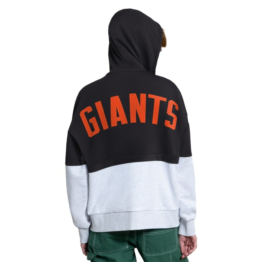 San Francisco Giants Starter Women's Wishbone Full-Zip Hoodie Black/Heather Gray