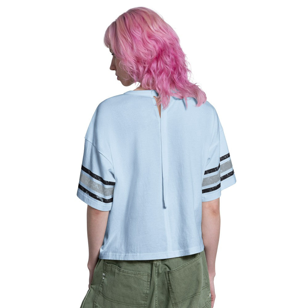 St. Louis Cardinals Starter Women's Cropped Hurry Up Offense T-Shirt Light Blue