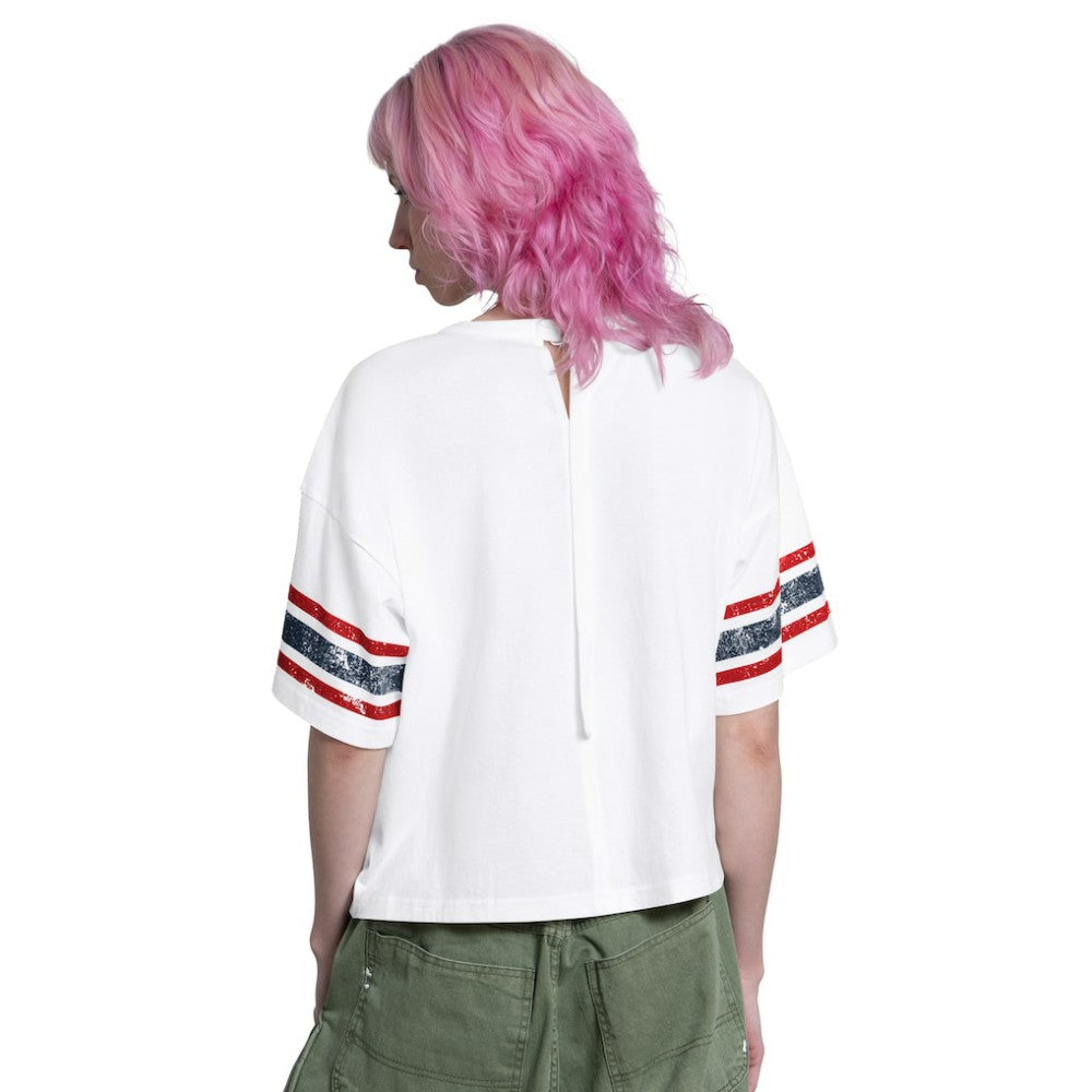 Atlanta Braves Starter Women's Cropped Hurry Up Offense T-Shirt White