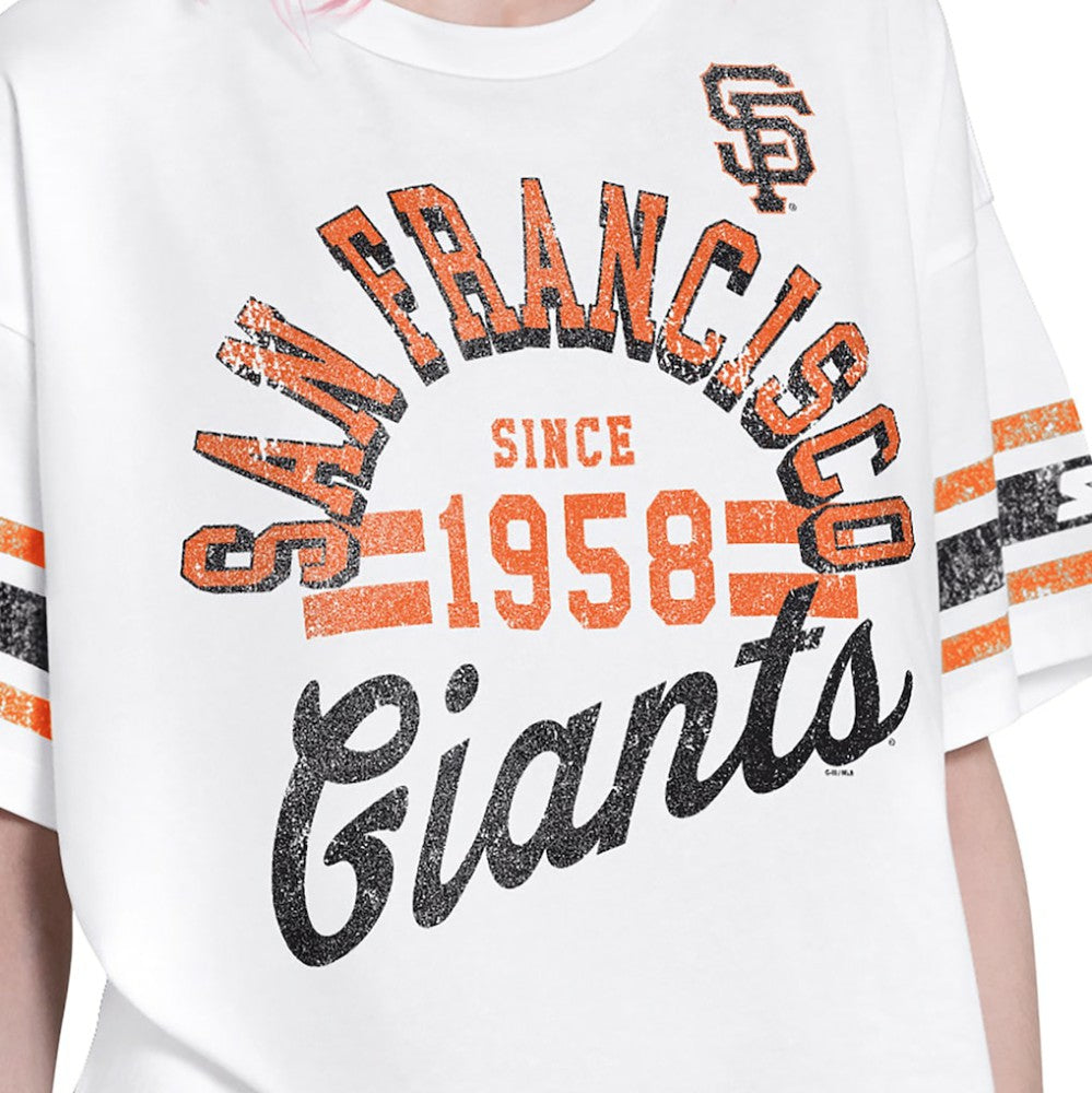 San Francisco Giants Starter Women's Cropped Hurry Up Offense T-Shirt White