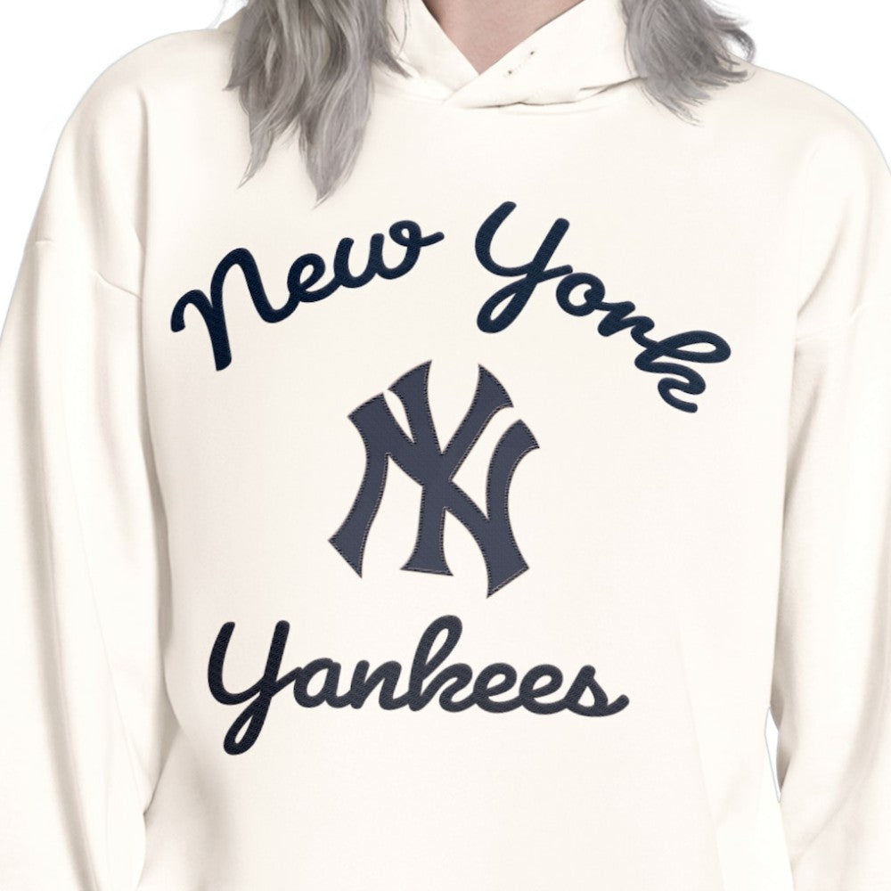 New York Yankees Starter Women's Baseline Hoodie Sweatshirt Cream
