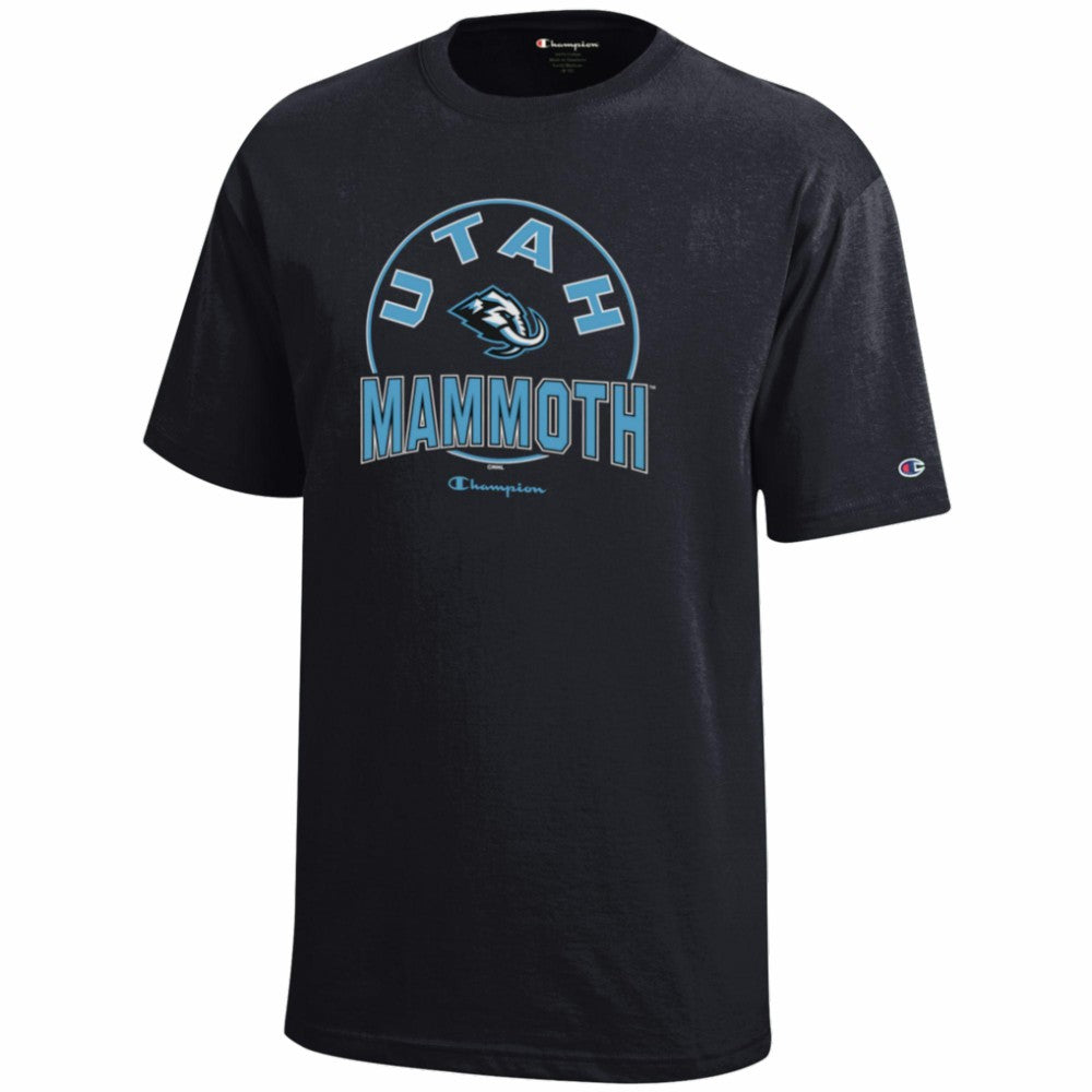 Utah Mammoth Champion Youth Jersey T-Shirt Black