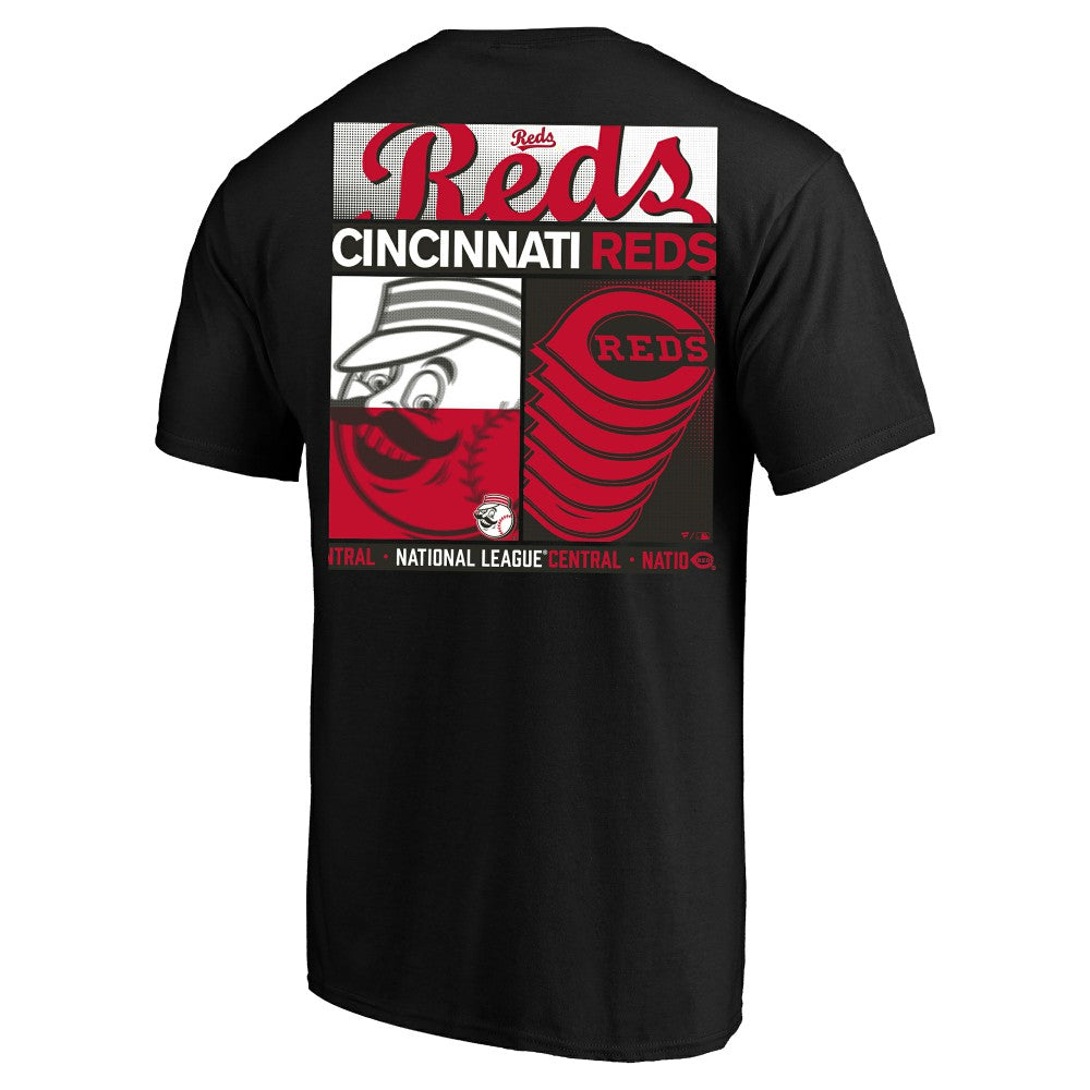 Cincinnati Reds Profile Big & Tall Two-Sided Graphic T-Shirt Black