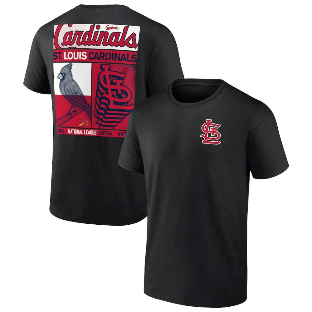 St. Louis Cardinals Profile Big & Tall Two-Sided Graphic T-Shirt Black